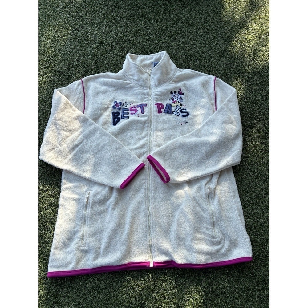 Vtg Disney Best Pals Fleece Jacket Extra Large Full Zip